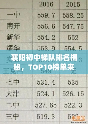 襄阳初中梯队排名揭秘，TOP10榜单来袭！