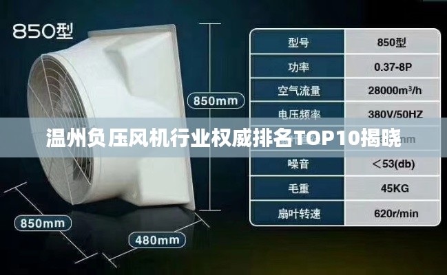 温州负压风机行业权威排名TOP10揭晓
