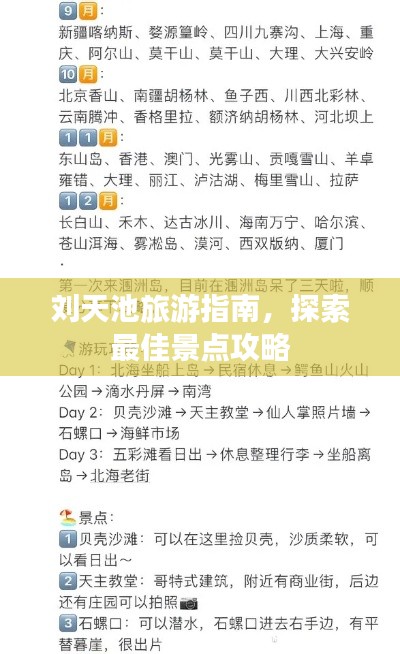 刘天池旅游指南，探索最佳景点攻略