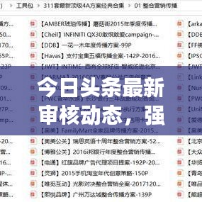 今日头条最新审核动态，强化内容审核，确保信息真实可靠，保障用户阅读安全