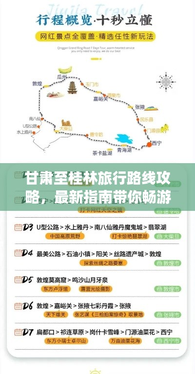 甘肃至桂林旅行路线攻略，最新指南带你畅游！